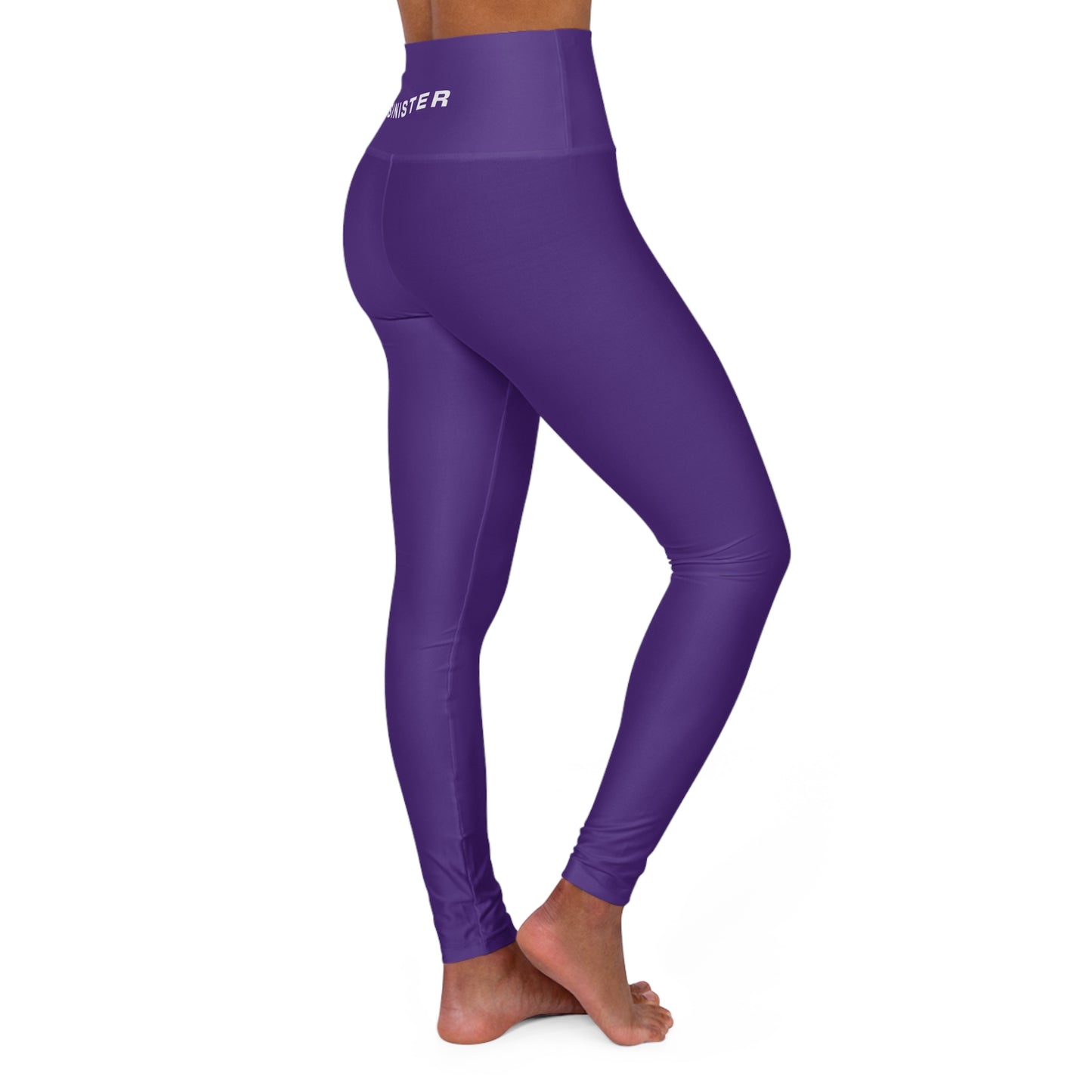 Essential High Waisted Yoga Leggings in Purple