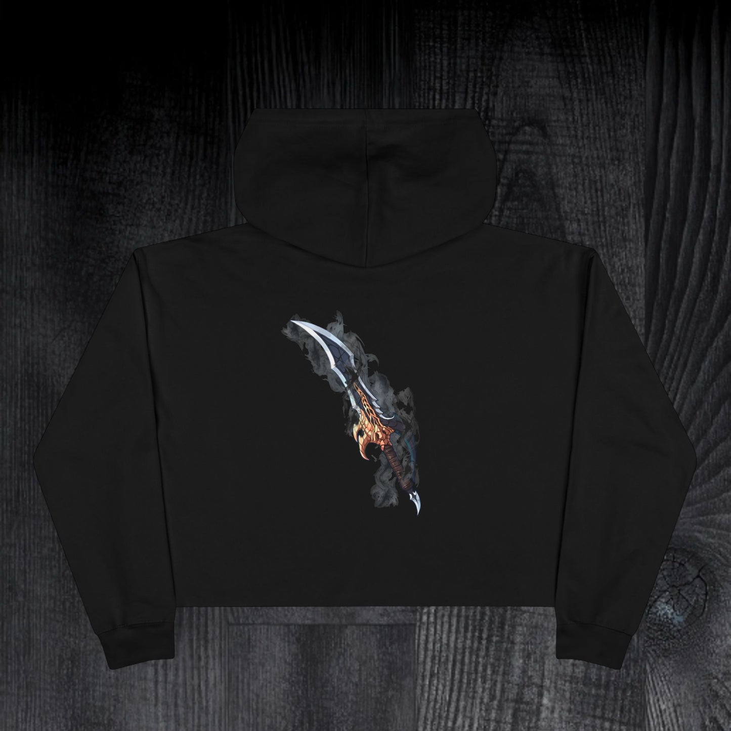 Cured-Dagger Crop Hoodie