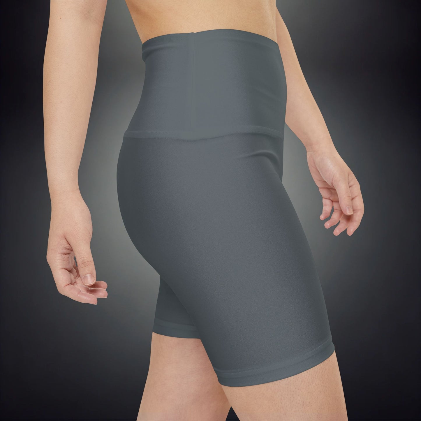 W118 - High Waisted Seamless Shorts ll Grey