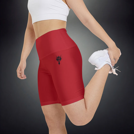 W113 - High Waisted Seamless Shorts ll Red