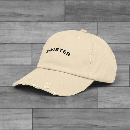 Sinister Distressed Cap in Cream